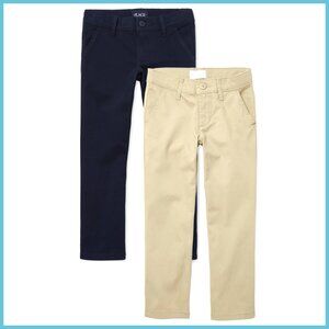 Stretch Bootcut Chino Pants, 97% Cotton 3% Spandex, Mid Rise